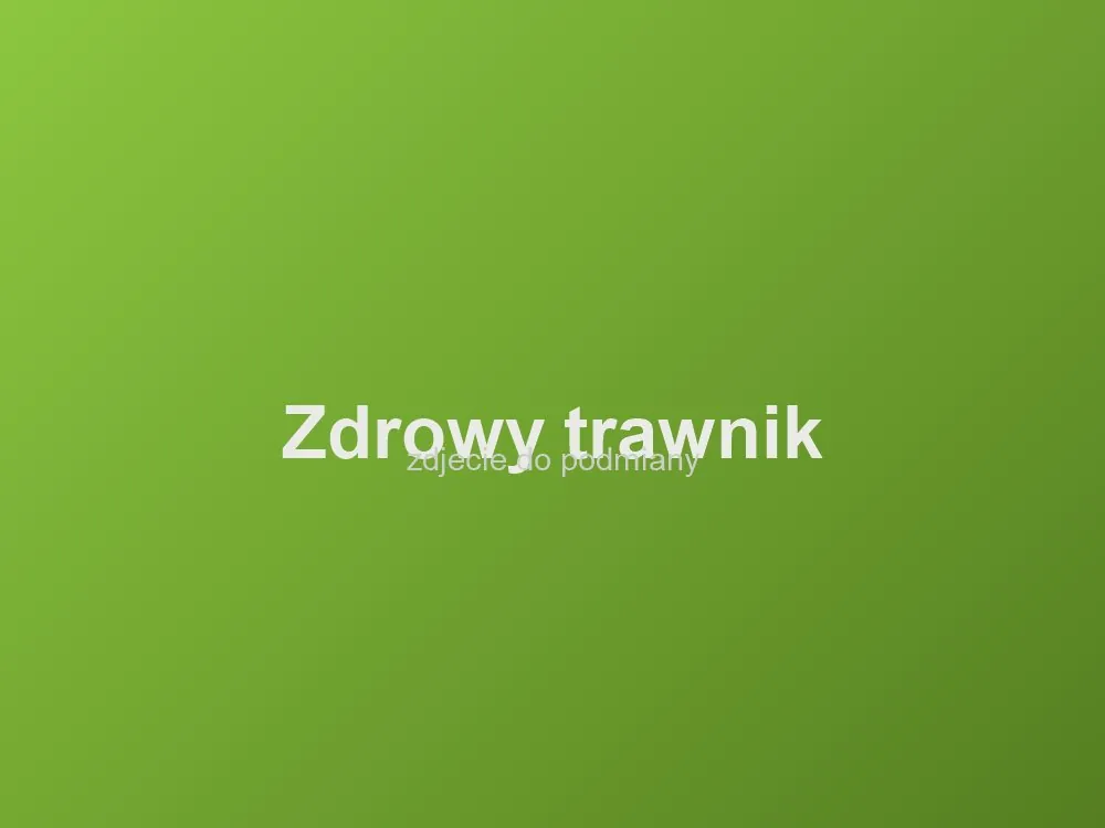 Zdrowy, dokarmiony trawnik