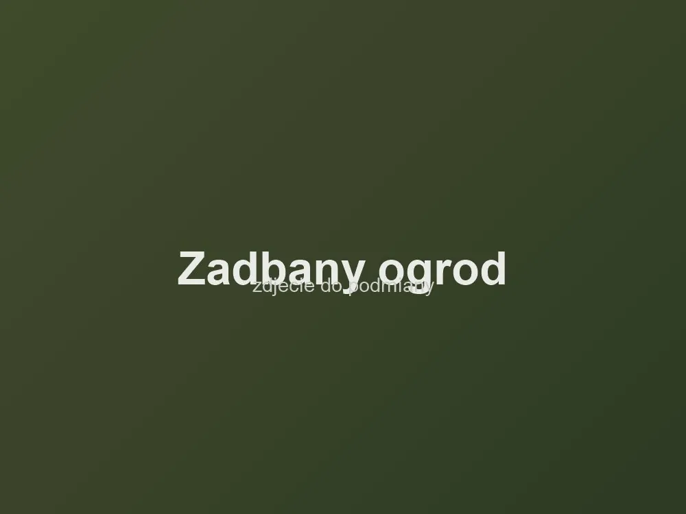 Zadbany ogród przydomowy